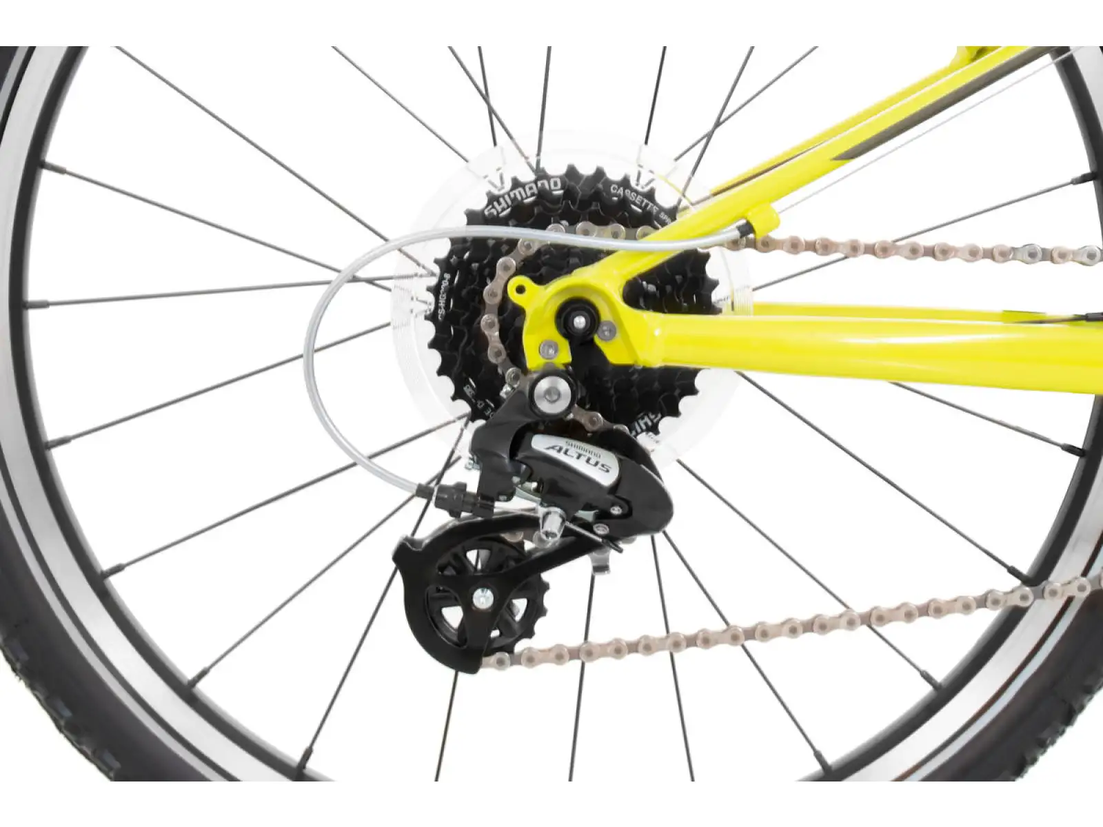 Rock Machine Thunder 24 Gloss Radioaktiv Gelb/Schwarz/Dunkelgrau Kinderfahrrad
