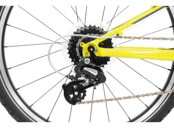 Rock Machine Thunder 24 Gloss Radioaktiv Gelb/Schwarz/Dunkelgrau Kinderfahrrad