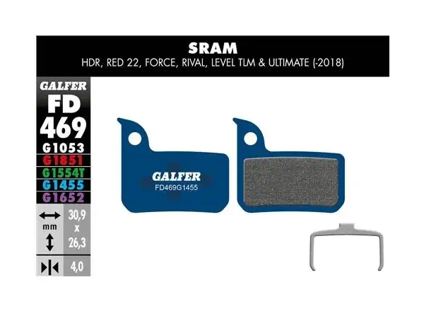 Galfer FD469 Road G1455 Bremsbeläge für Sram.