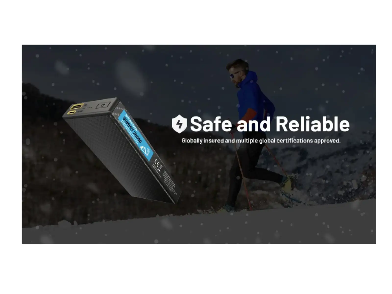 Nitecore leistungsstarke Powerbank für Frost SUMMIT 20000, USB-C, bis 3A Ausgang, 20000 mAh
