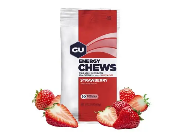 GU Energy Chews Bonbons Erdbeere 60 g