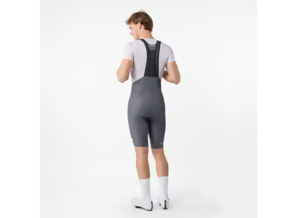 Castelli Espresso 2 Herren Radhose mit Sitzpolster und Trägern Smoky Gray