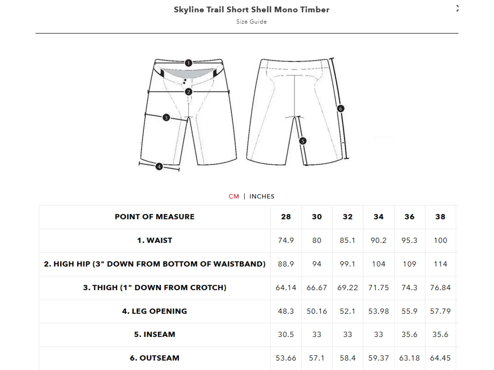 Troy Lee Designs Skyline Trail Short Mono Herren Shorts Timber