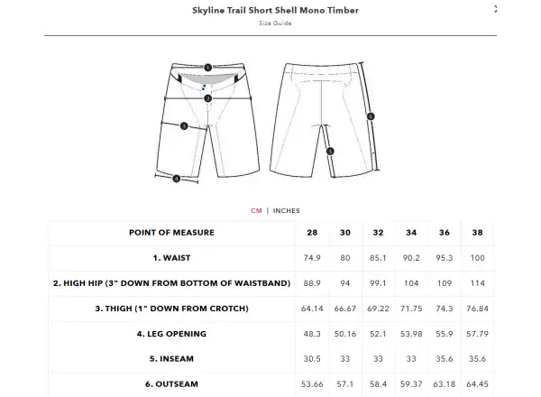 Troy Lee Designs Skyline Trail Short Mono Herren Shorts Timber