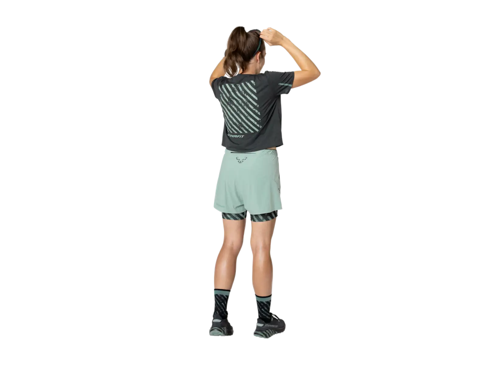 Dynafit Trail 2v1 Damen Laufshorts Jadelite