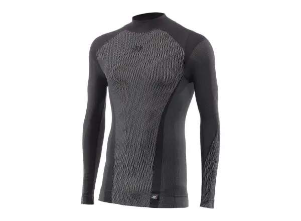 SIXS TS3 V2 Funktionsshirt mit langarm und Stehkragen carbon schwarz