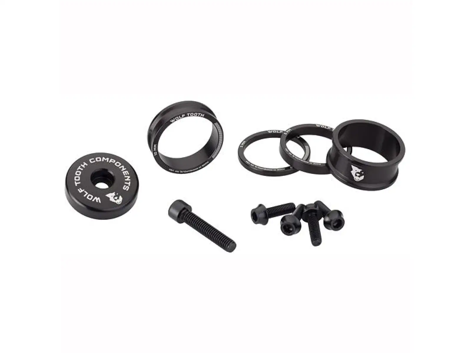 Wolf Tooth eloxierter Farbkit Schwarz