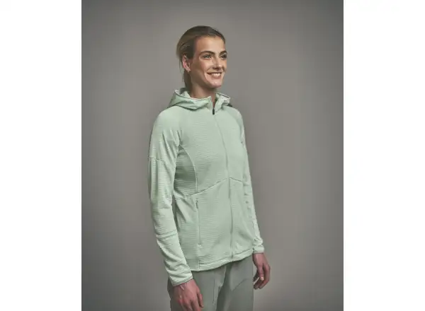 Ortovox Fleece Light Grid Hoody Damen-Sweatshirt Green Acid
