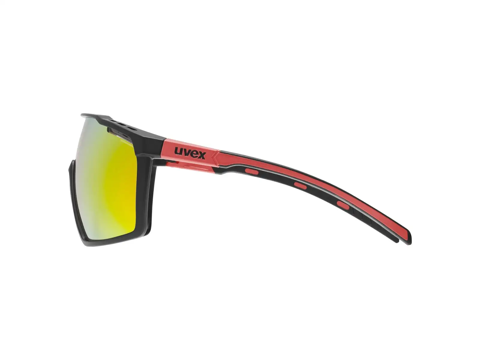 Uvex MTN Perform Fahrradbrille Black Red M/Mirror Red