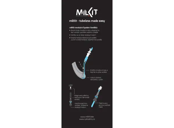 milKit Tubeless Ventile 45 mm Schwarz