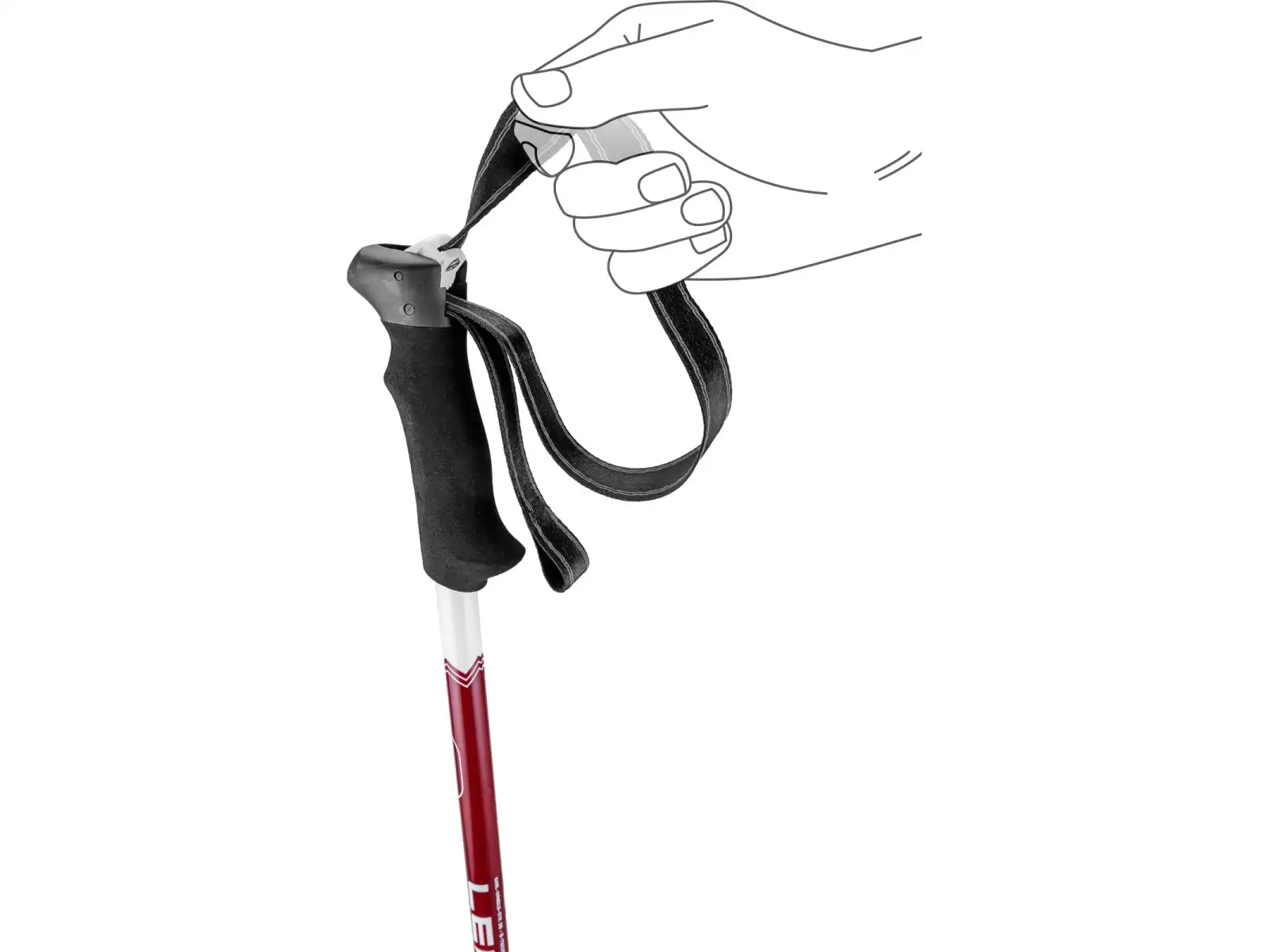 Leki Trail Lite Trekkingstöcke tamarillo/white