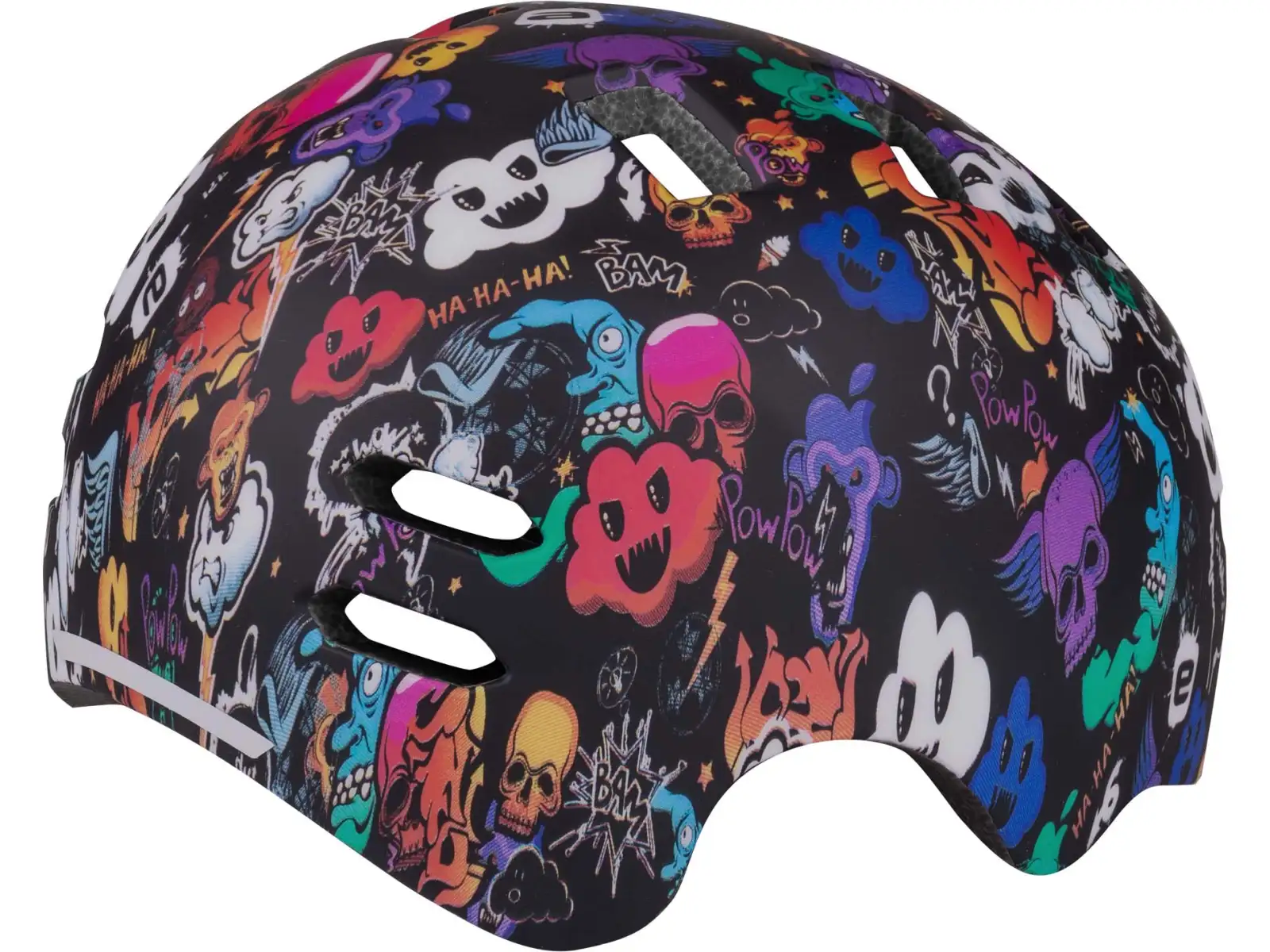 Etape Buddy Kinder-Fahrradhelm schwarz/Grafik matt