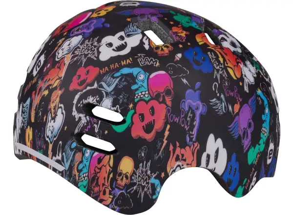 Etape Buddy Kinder-Fahrradhelm schwarz/Grafik matt