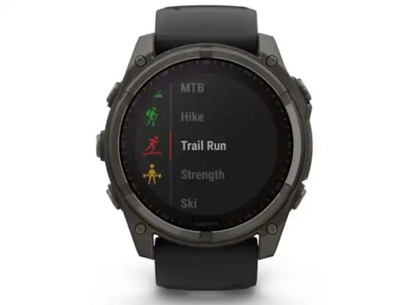 Garmin fenix 8 - 51 mm Solar Sapphire Smartwatch Carbon DLC Titanium Schwarz/ Kieselgrau