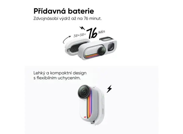 Insta360 GO 3S Kamera Retro-Bundle 128 GB Spezialedition weiß