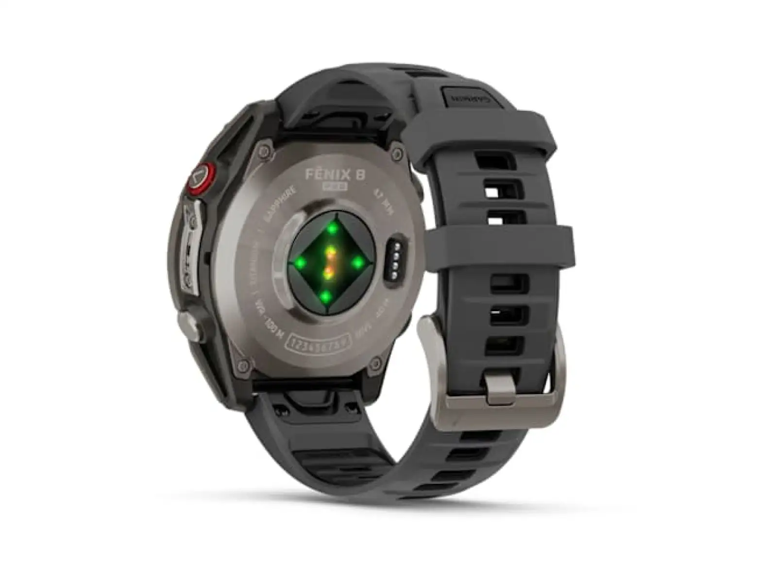 Garmin fenix 8 Pro 47 mm, AMOLED Sapphire, Titanium mit Silikonarmband Graphite/Black