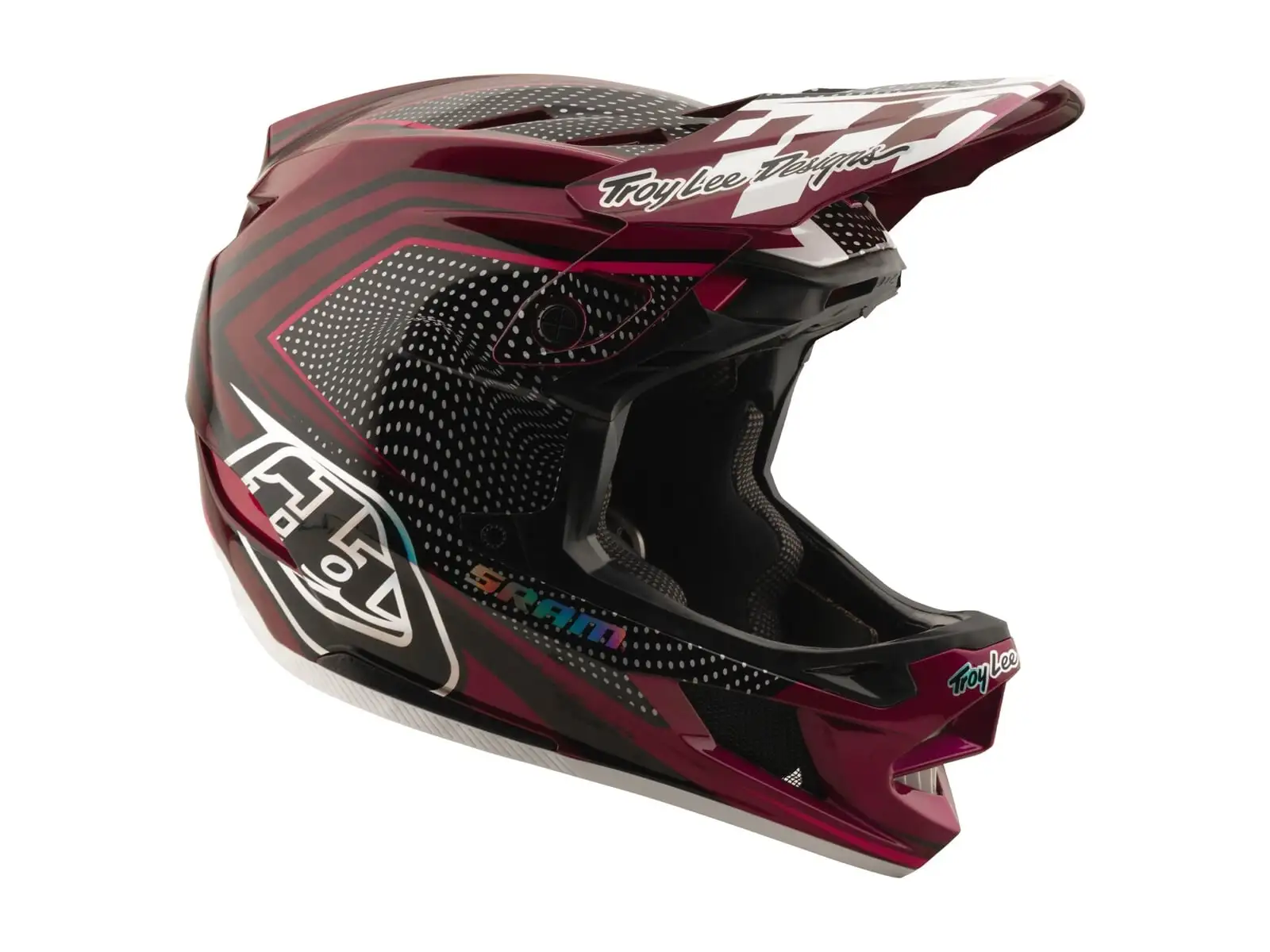 Troy Lee Dsigns x SRAM D4 Carbon Helm Radioscape Black/Berry