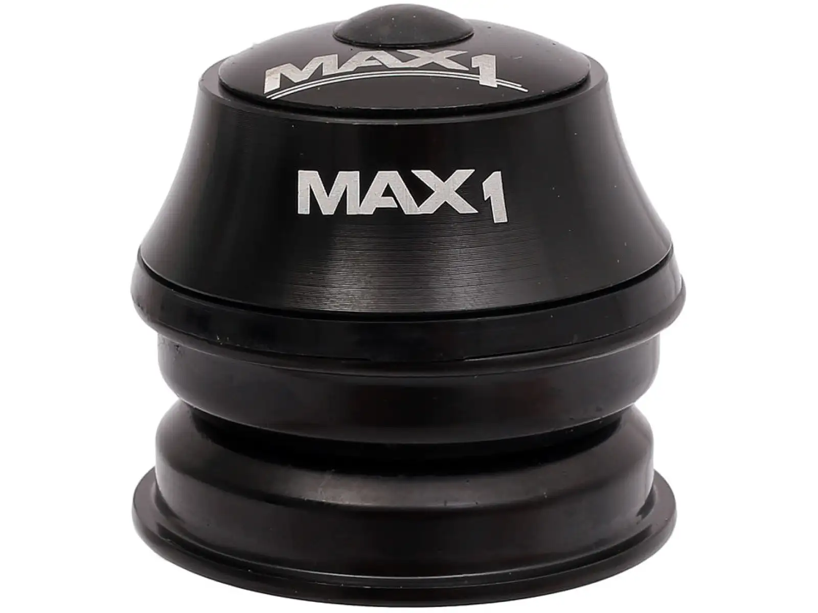 MAX1 1 1/8" Semi-integriertes Steuersatz-Set in Schwarz mit Lagerschalen.