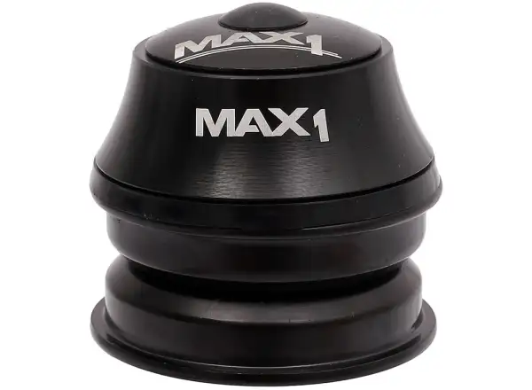 MAX1 1 1/8" Semi-integriertes Steuersatz-Set in Schwarz mit Lagerschalen.