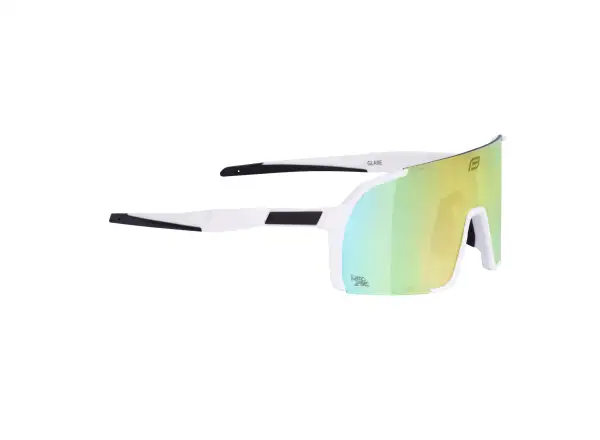 Force Glare Brille weiß/gelb Spiegelglas