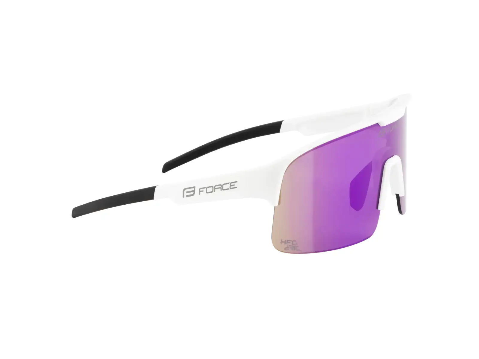 Force Spire Fahrradbrille weiß/lila Spiegelglas