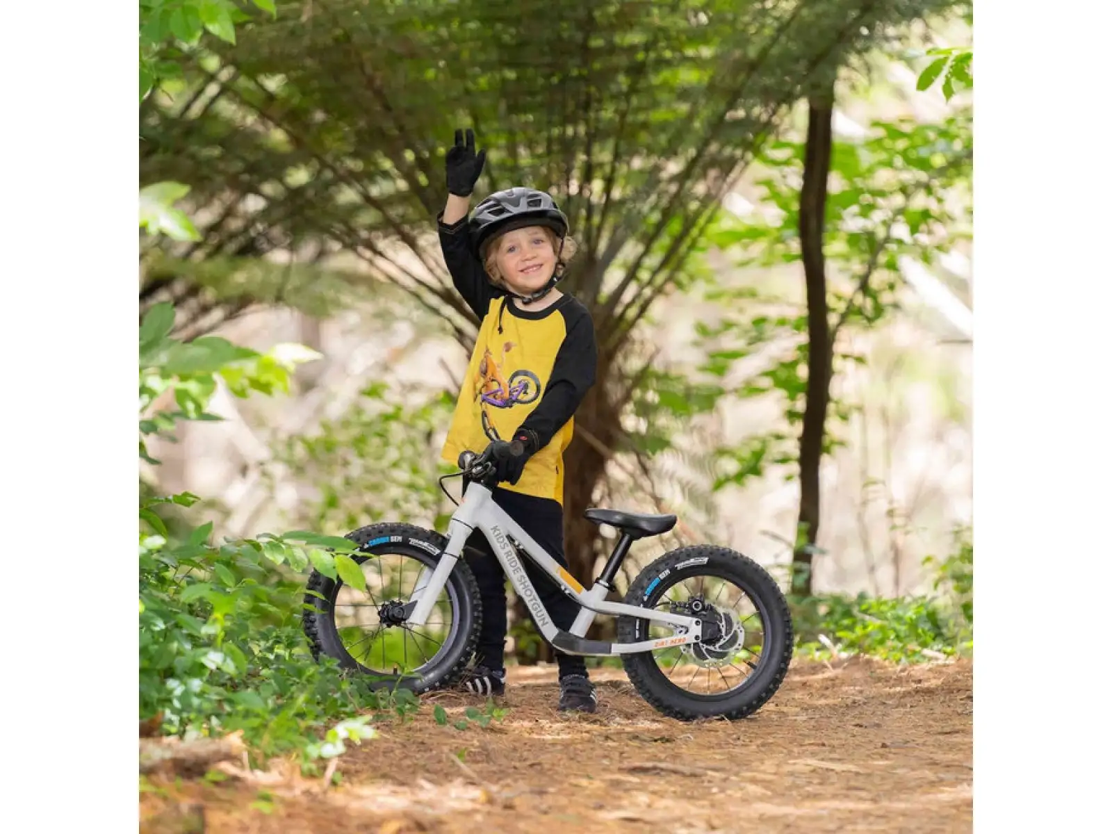 Kids Ride Shotgun Lion Winddichtes Kindertrikot Langarm