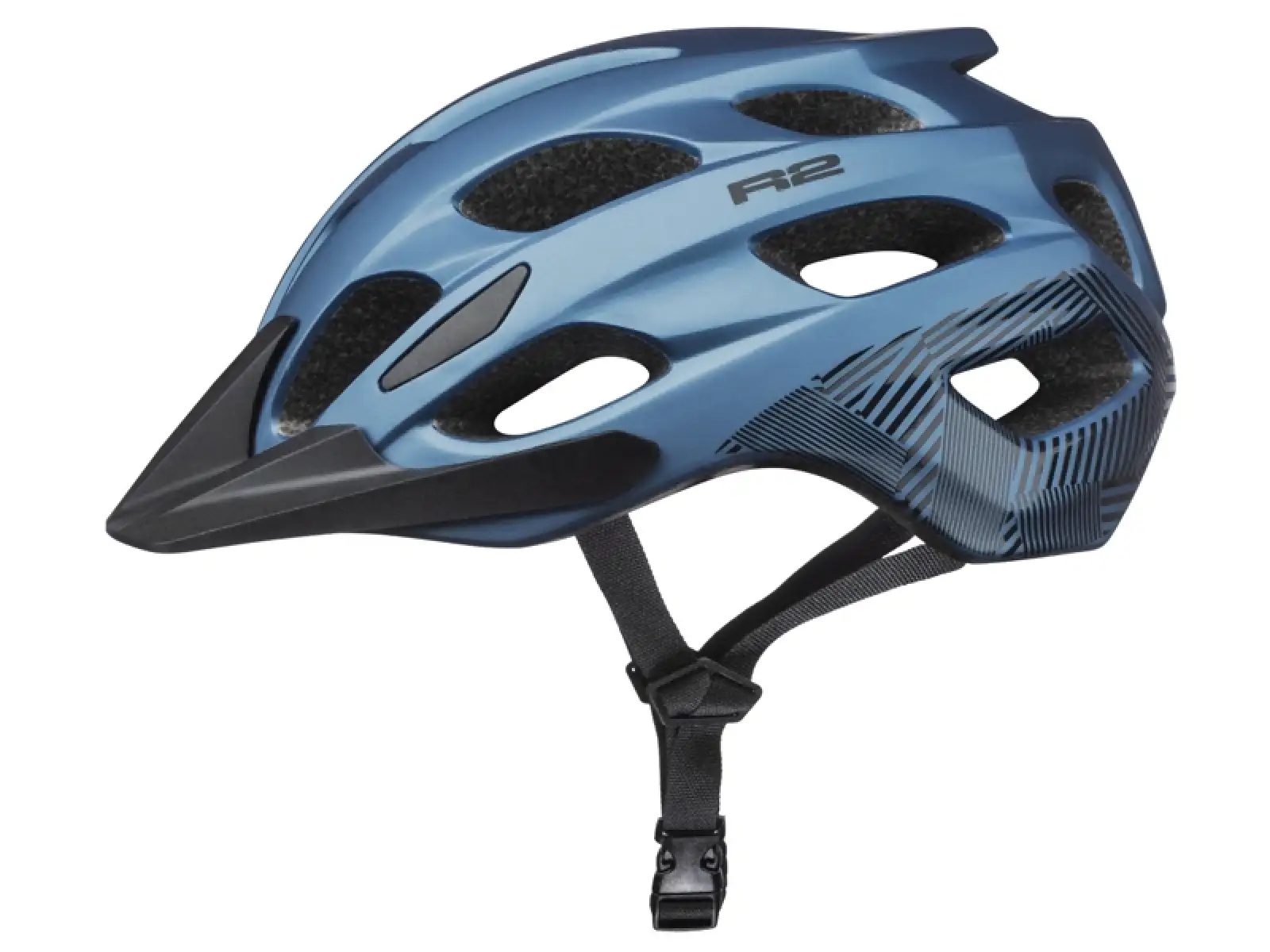 R2 Cliff Fahrradhelm petrolblau/schwarz