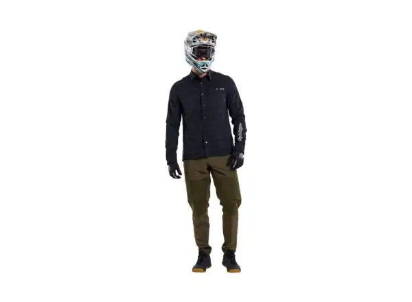 Troy Lee Designs Grind Flannel Herrenhemd Plaid Carbon