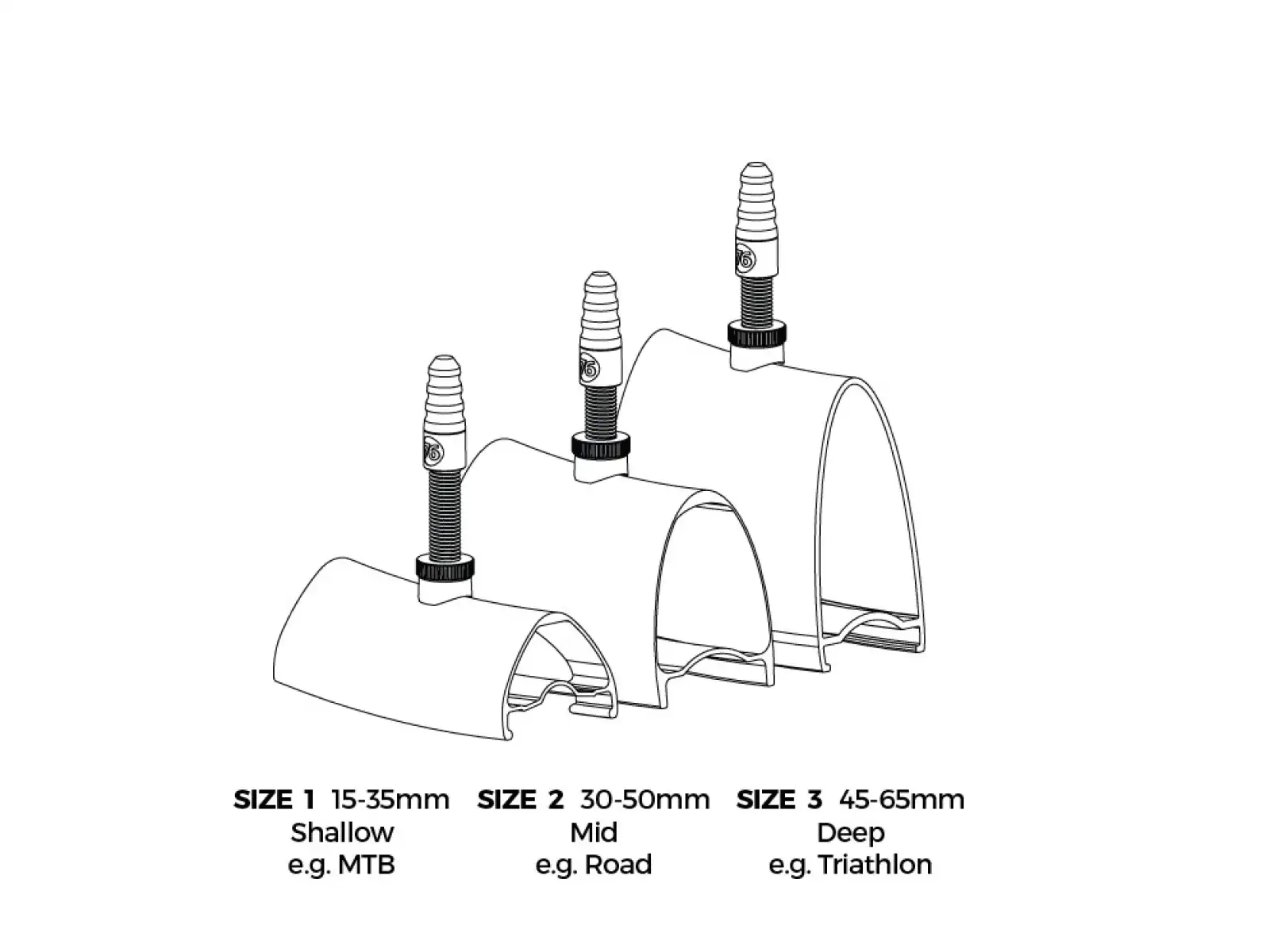 76 Projects High flow Tubeless-Ventil Größe 1