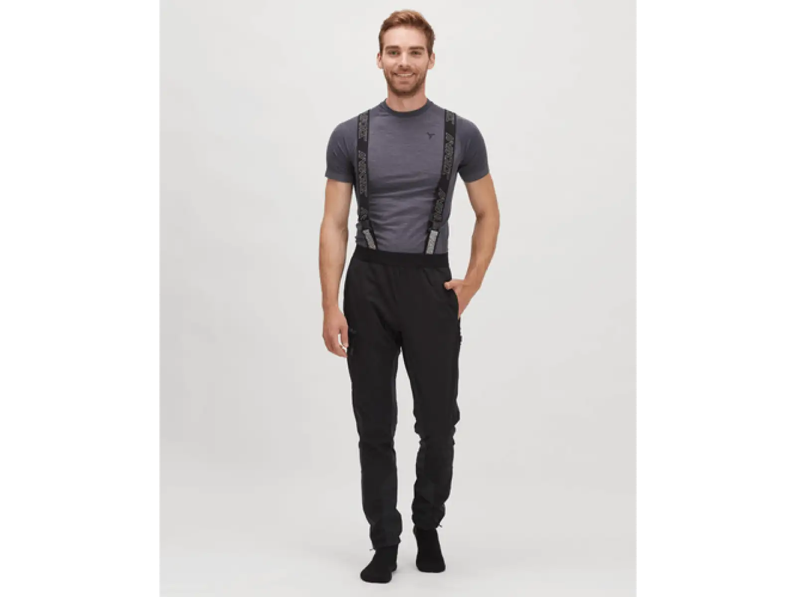 Silvini Alzaro Herrenhose mit Latz Schwarz/Wolke