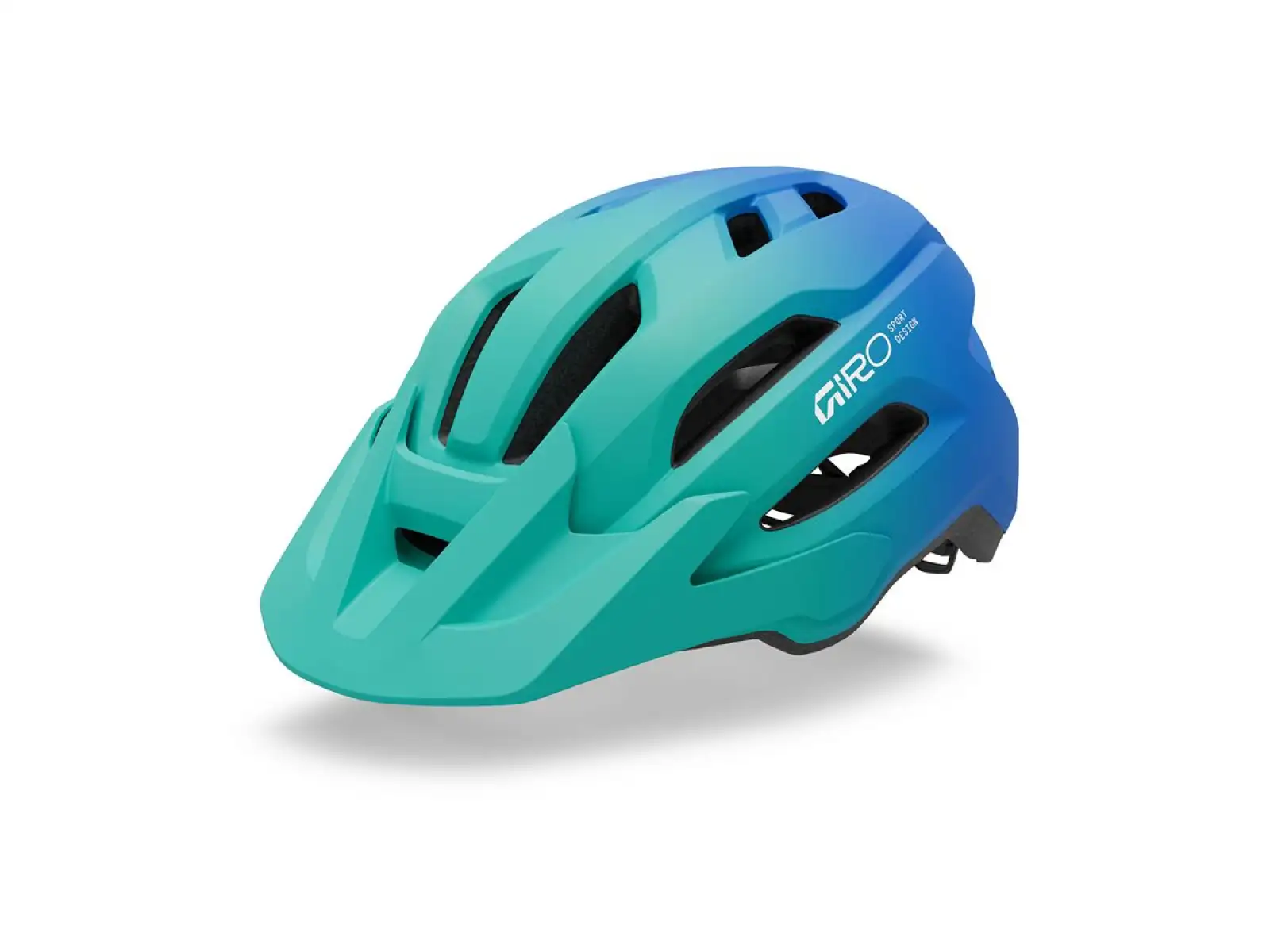 Giro Fixture II Youth Kinderhelm Mat Aqua Green/Blue Jewel Fade