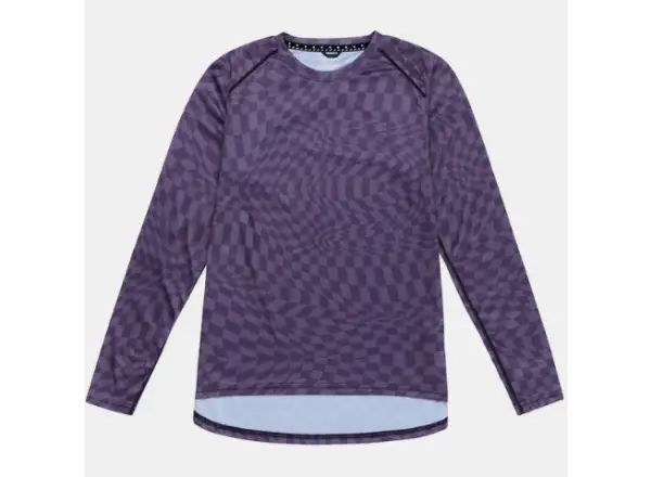 Troy Lee Designs Lilium Twisted Checkers Damen Trikot Langarm Deep Purple