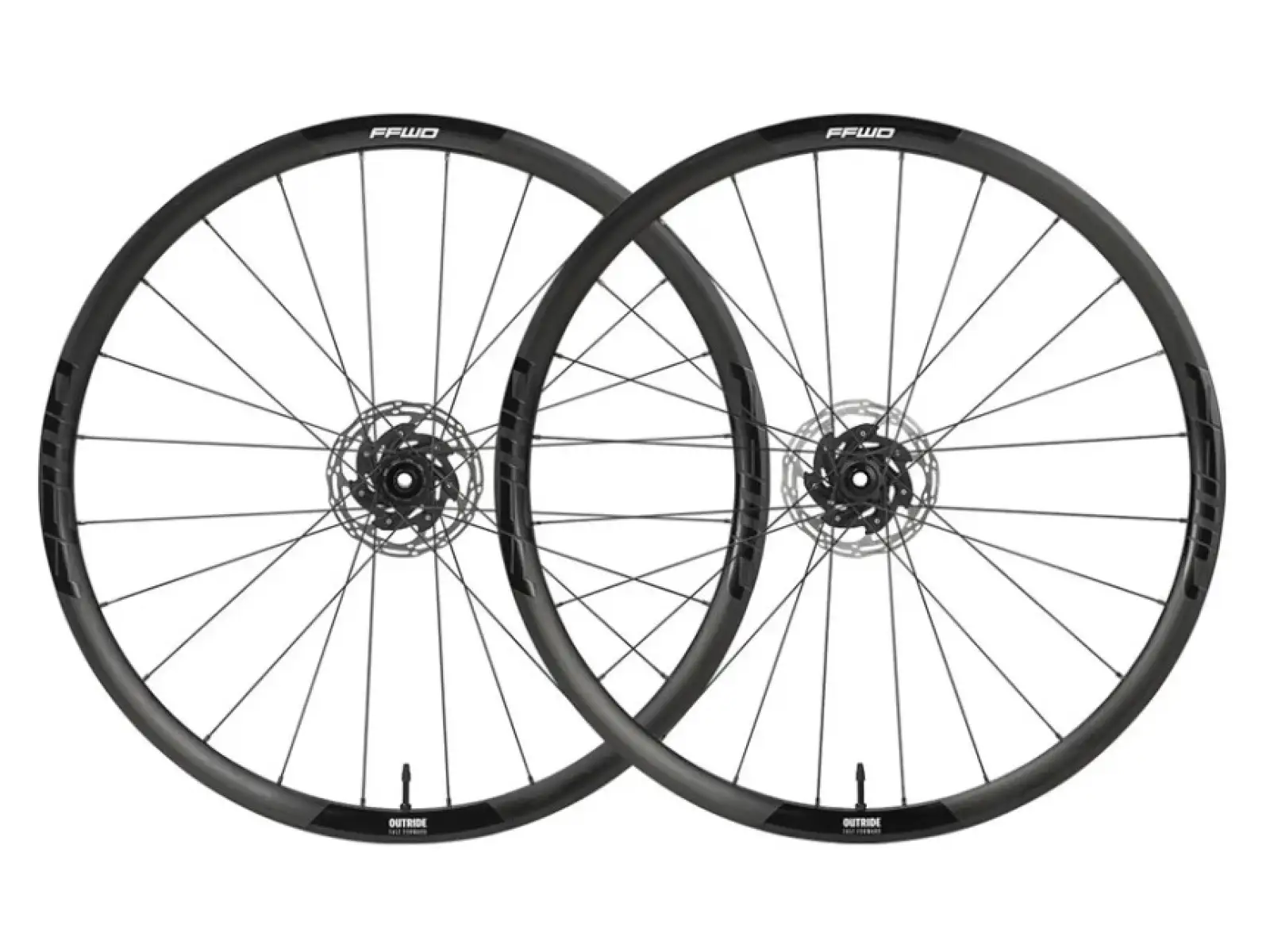 FFWD Outride geflochtene Gravel-Räder, DT Swiss 350 Naben Matt Black