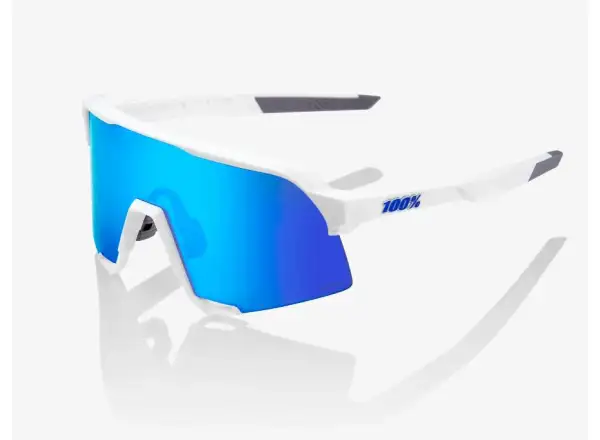 100% S3 Brille Matte White/HiPER Blue Multilayer Spiegel