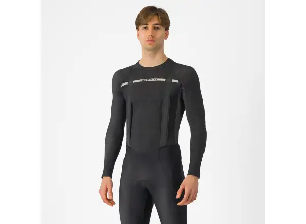 Castelli Merino Herren Langarm-Unterhemd Schwarz