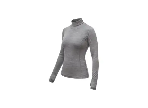 Sensor Merino Bold Roll Neck Damen Shirt Langarm Cool Gray