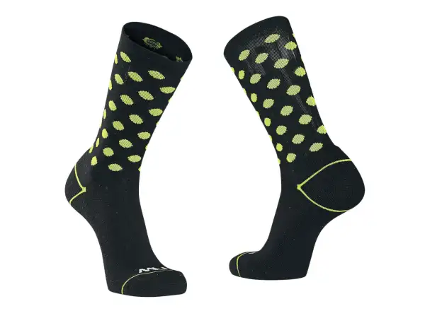 Northwave Core Socken Black/Yellow Fluo