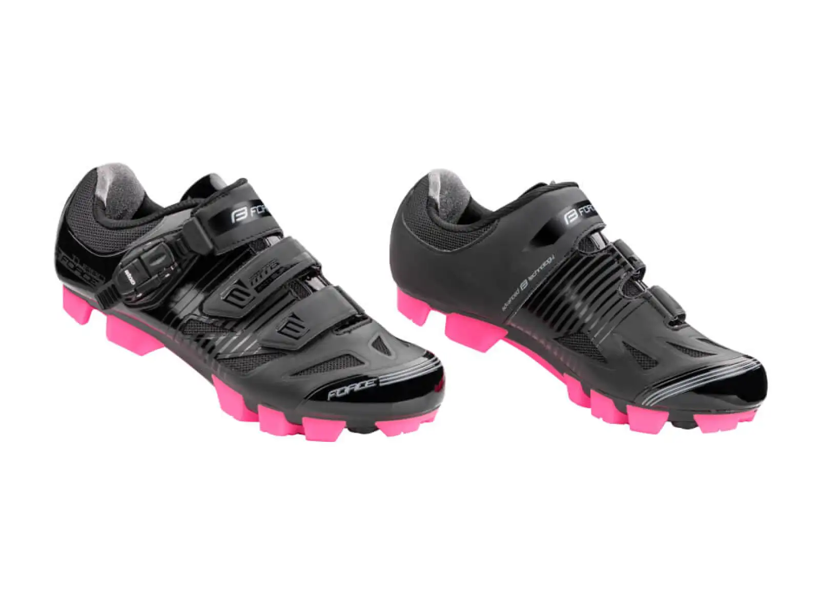 Force MTB Turbo Damen-Mountainbike-Schuhe in Schwarz/Rosa