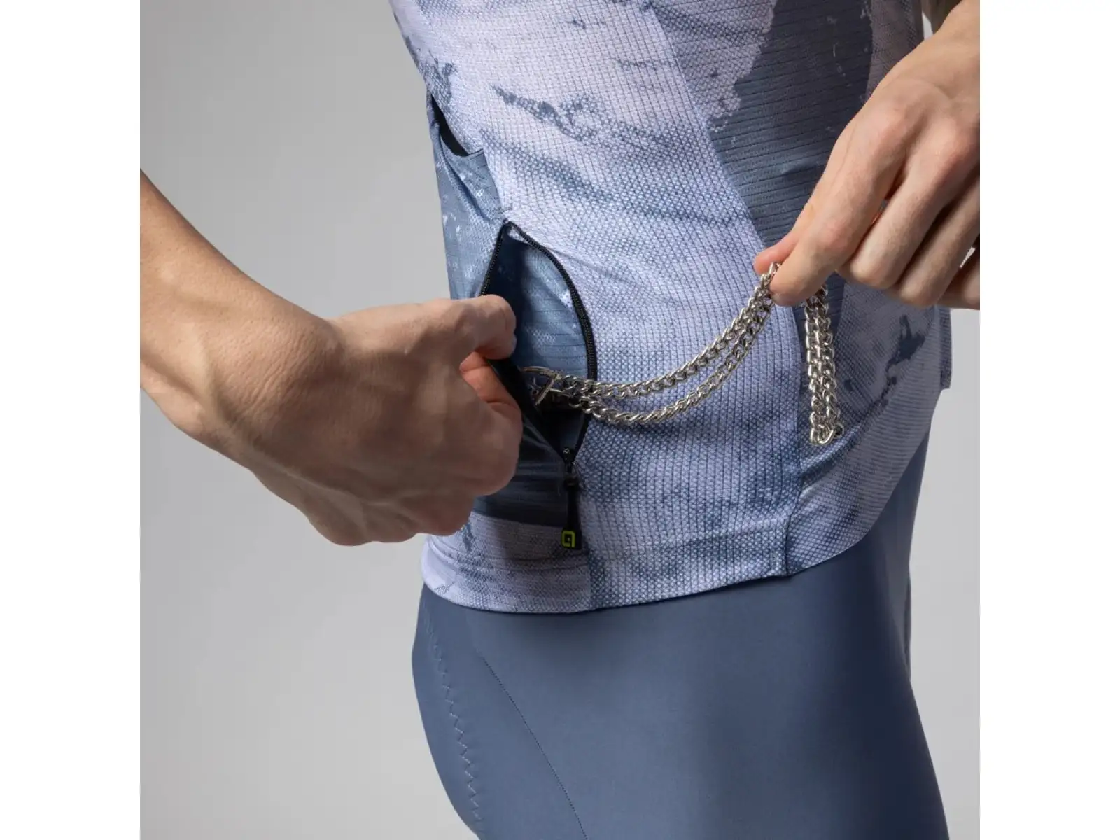 Alé PR-E Marble Herren Trikot Kurzärmlig Steel Blue