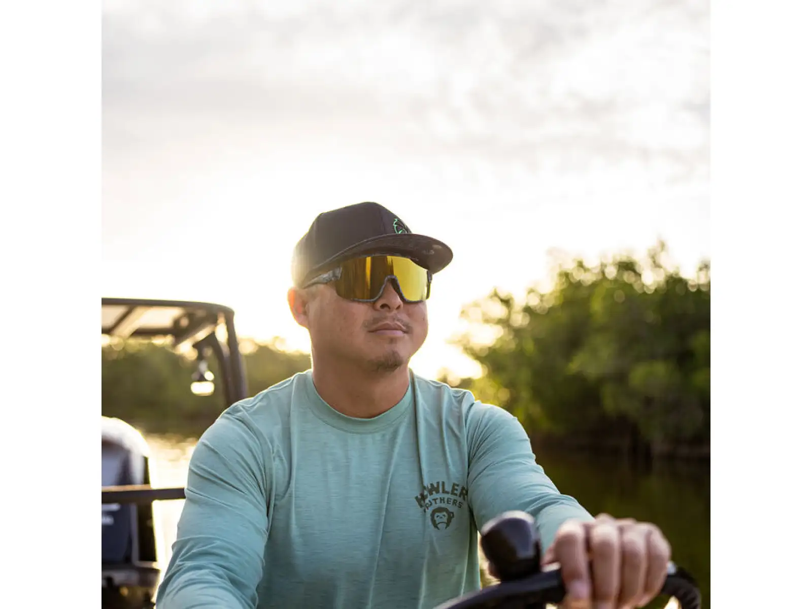Smith Wildcat Brille Mate Grau/Marmor/ChromaPop Polarized Bronze-Spiegel