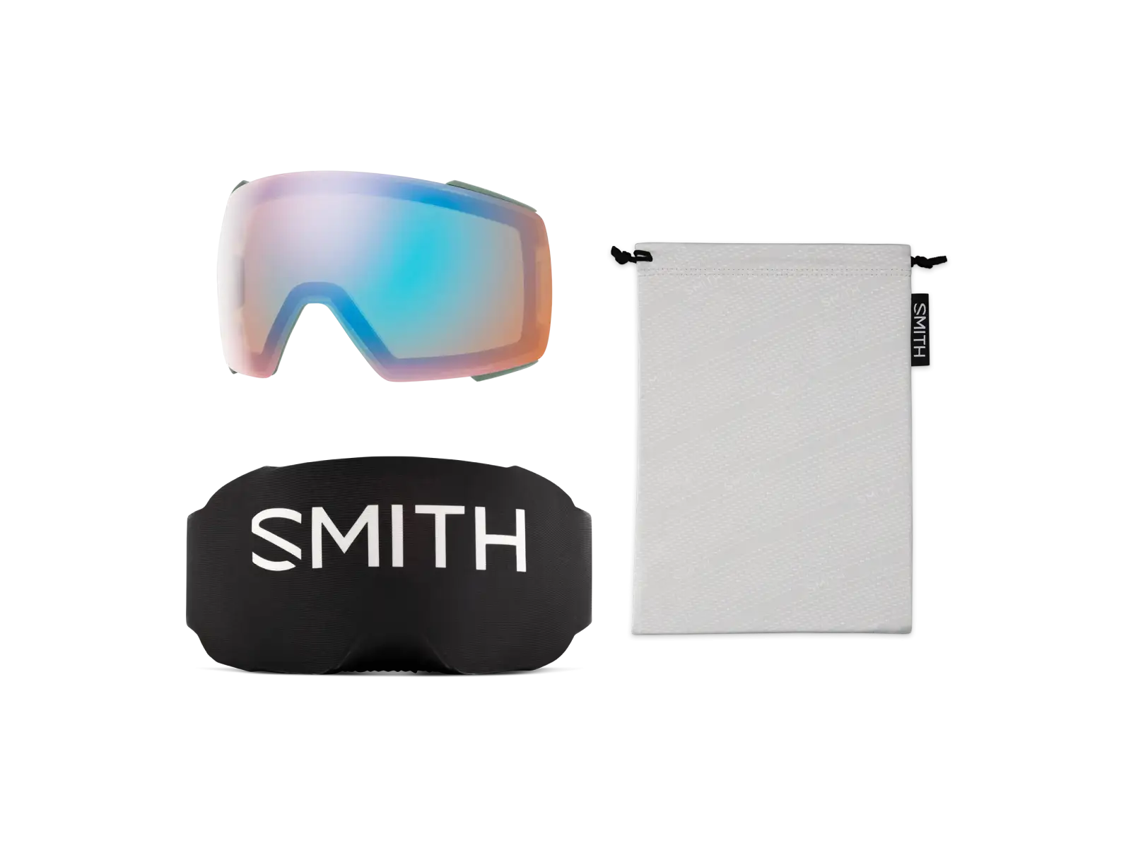 Smith I/O Mag Skibrille Black / ChromaPop Sun Green Mirror (2 Scheiben)