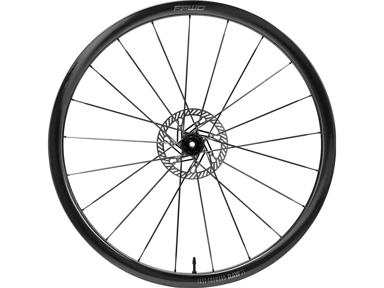 FFWD RAW CS 33 Straßenrad-Radsatz, glänzendes Schwarz
