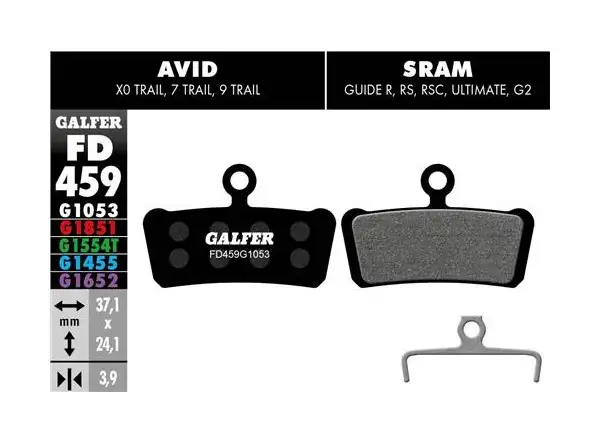 Galfer FD459 Standard G1053 Bremsbeläge für Avid/Sram.