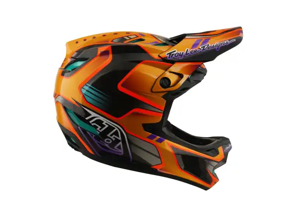 Troy Lee Designs D4 Carbon MIPS Helm Crest Gold