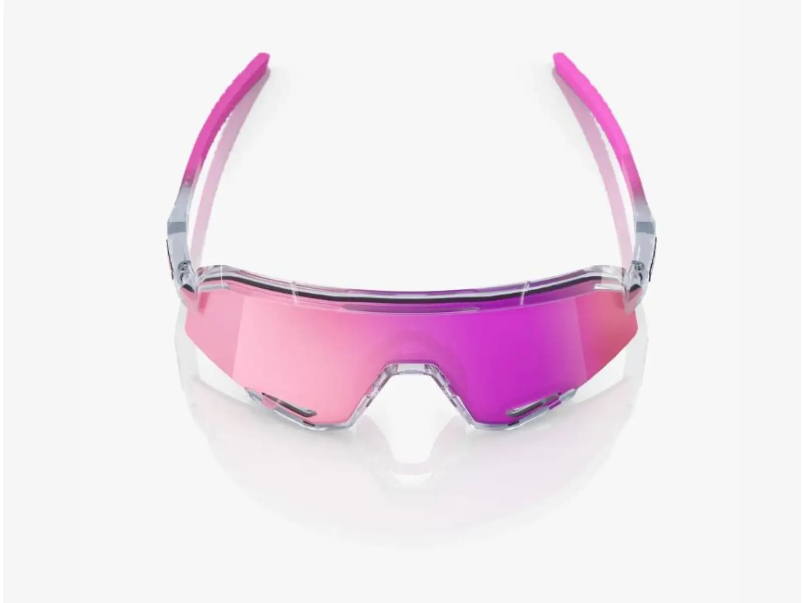 100 % Sonnenbrille Slendale Polished Translucent Grey/Purple Multilayer Mirror