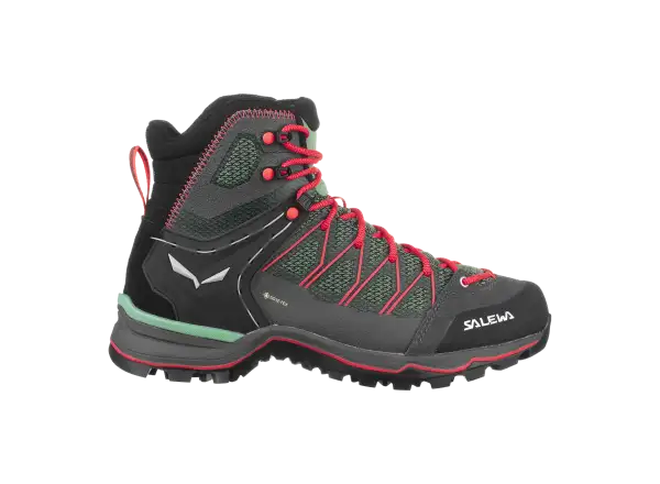 Salewa WS MTN Trainer Lite Mid Gore-Tex Damenstiefel Feld Green/Fluo Coral