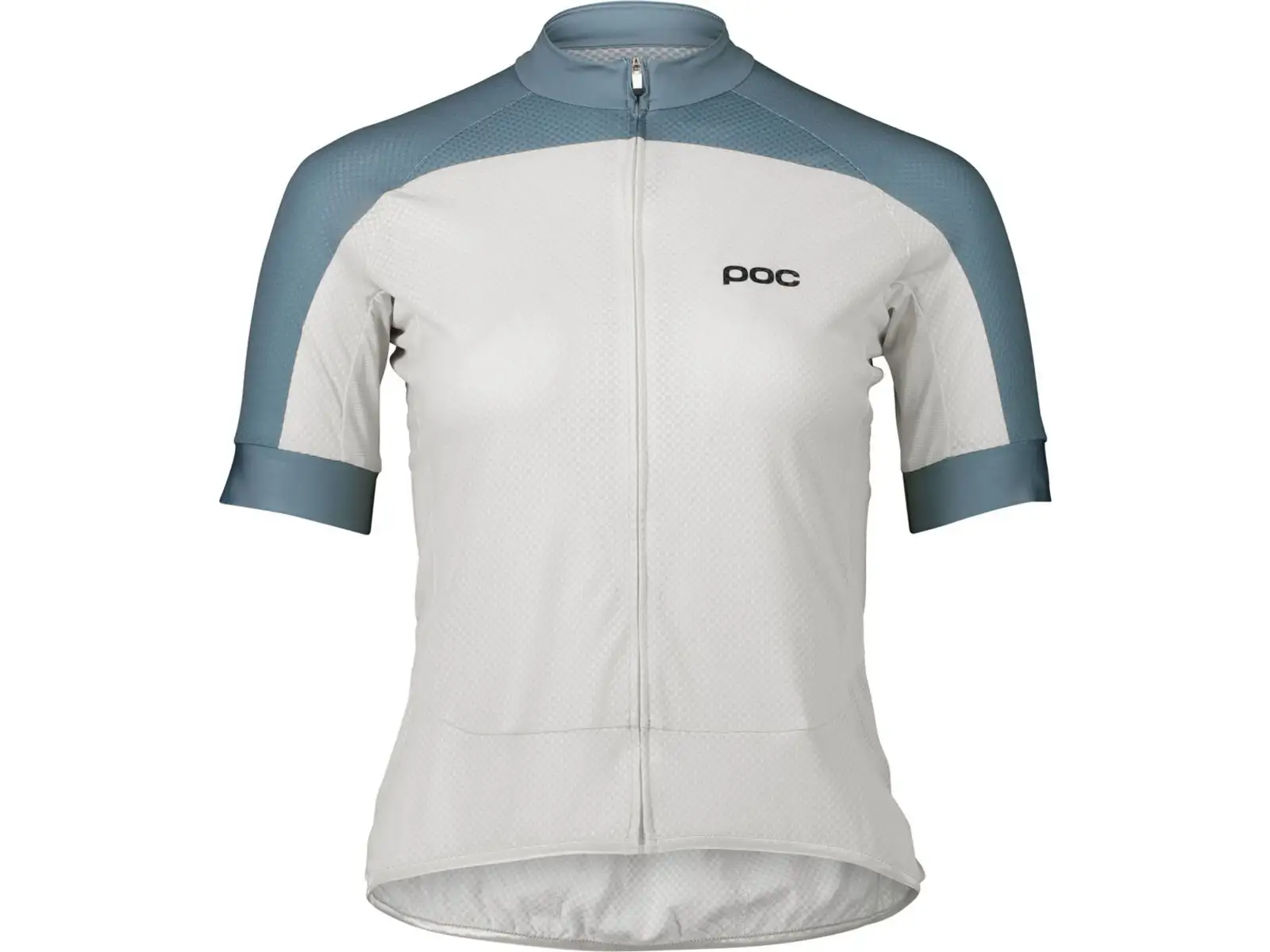 POC Essential Road Logo Damen Radtrikot Okenite Off-White/Calcite Blue