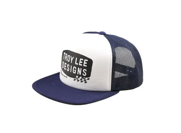 Troy Lee Designs Trucker Snapback Stamp Kappe Vintage White/Navy