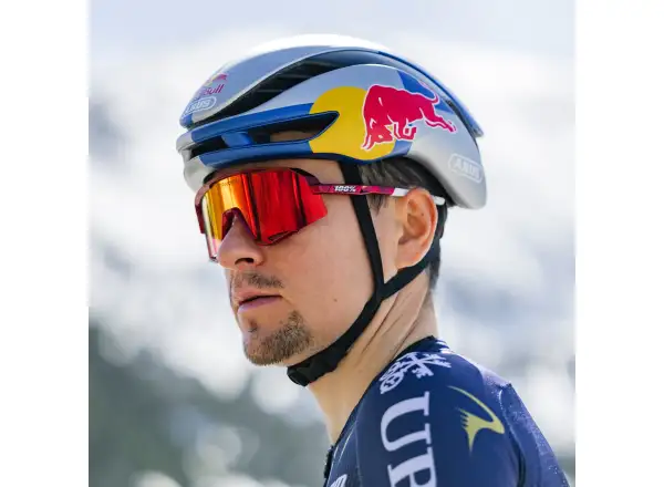 100% Slendale Pidcock Le Fahrradbrille Gloss Red Holographic HiPER Red Mirror Lens