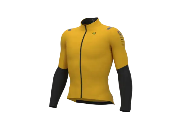 Alé R-EV1 Warm Race 2.0 Herren-Wintertrikot Langarm gelb.